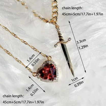 Valentine's Day Couples Necklace Set